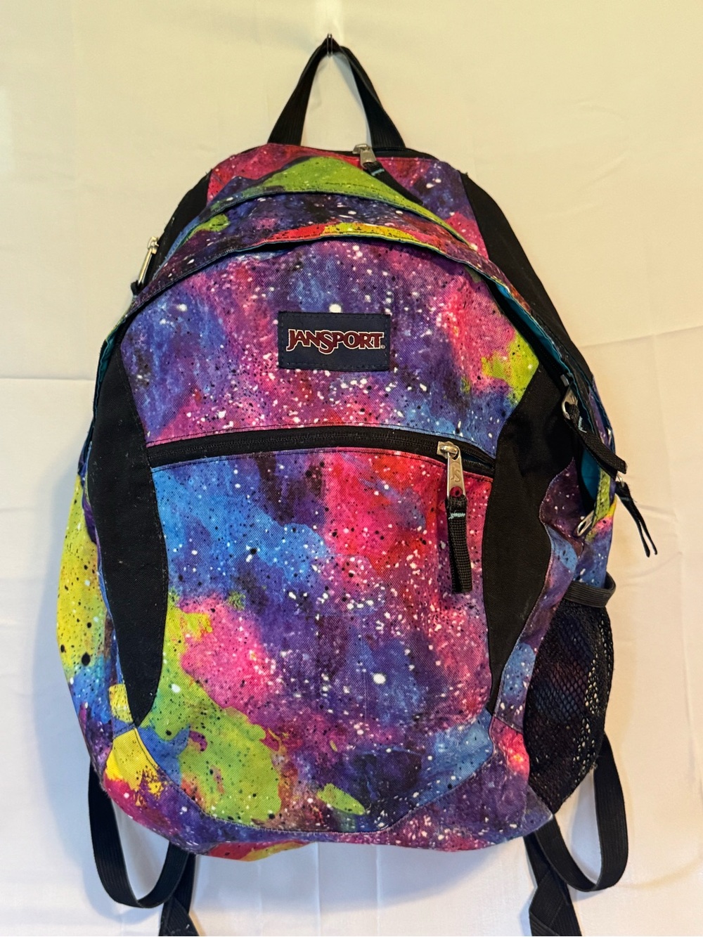 Jansport Purple Blue Pink Galaxy Print Backpack